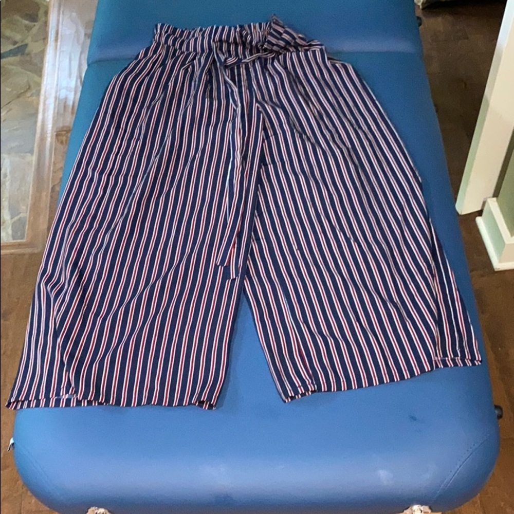 Blue and red stripped  pants